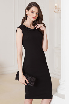 Черное платье с камнями Vilatte со скидкой