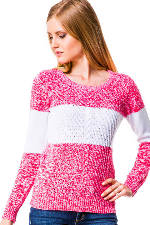 Фото товара 6295, женский розовый свитер
